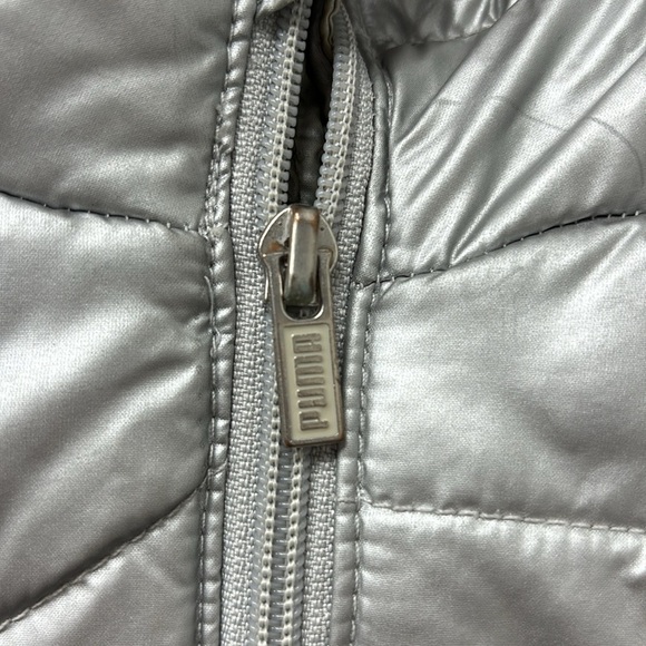PUMA sport lifestyle padded silver jacket size XS - Picture 7 of 9